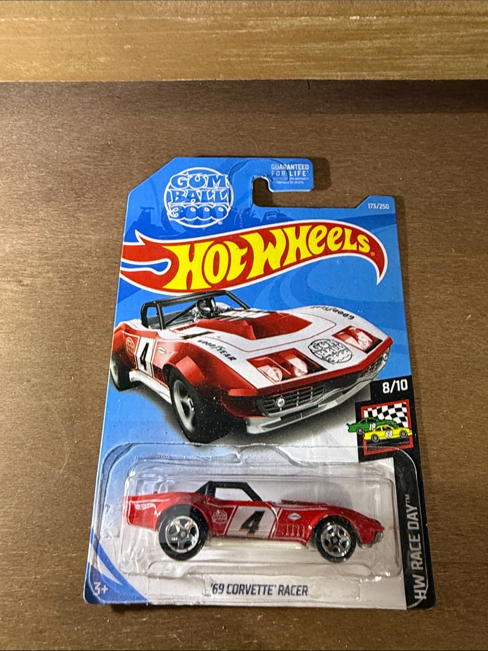 Mattel Hot Wheels '69 Corvette Racer - Red & White